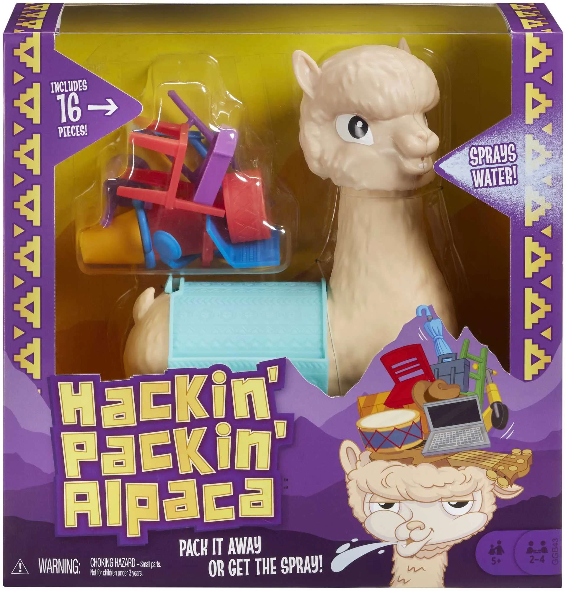 Hackin' Packin' Alpaca Kids Game, Quickly Stack Pieces & Al Sprays Water, Family & Kids Game Nights