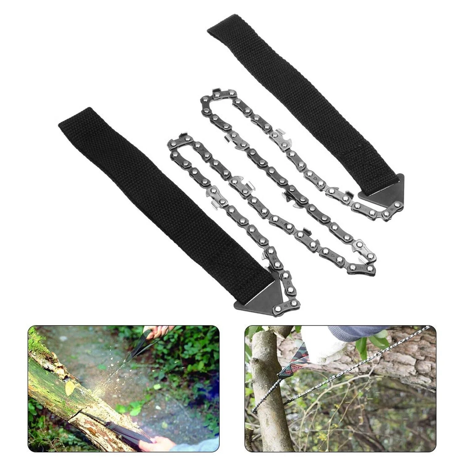 Survival Pocket Chainsaw Faster Hand Folding Saw Chain For Camping Tree Cutting