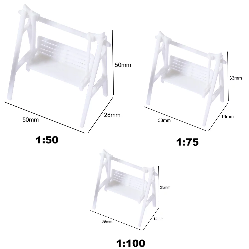 Swing Chair Model Yabuy 5Pcs DIY Sand Table Model House Material Garden Miniature Landscape Swing Chair Model