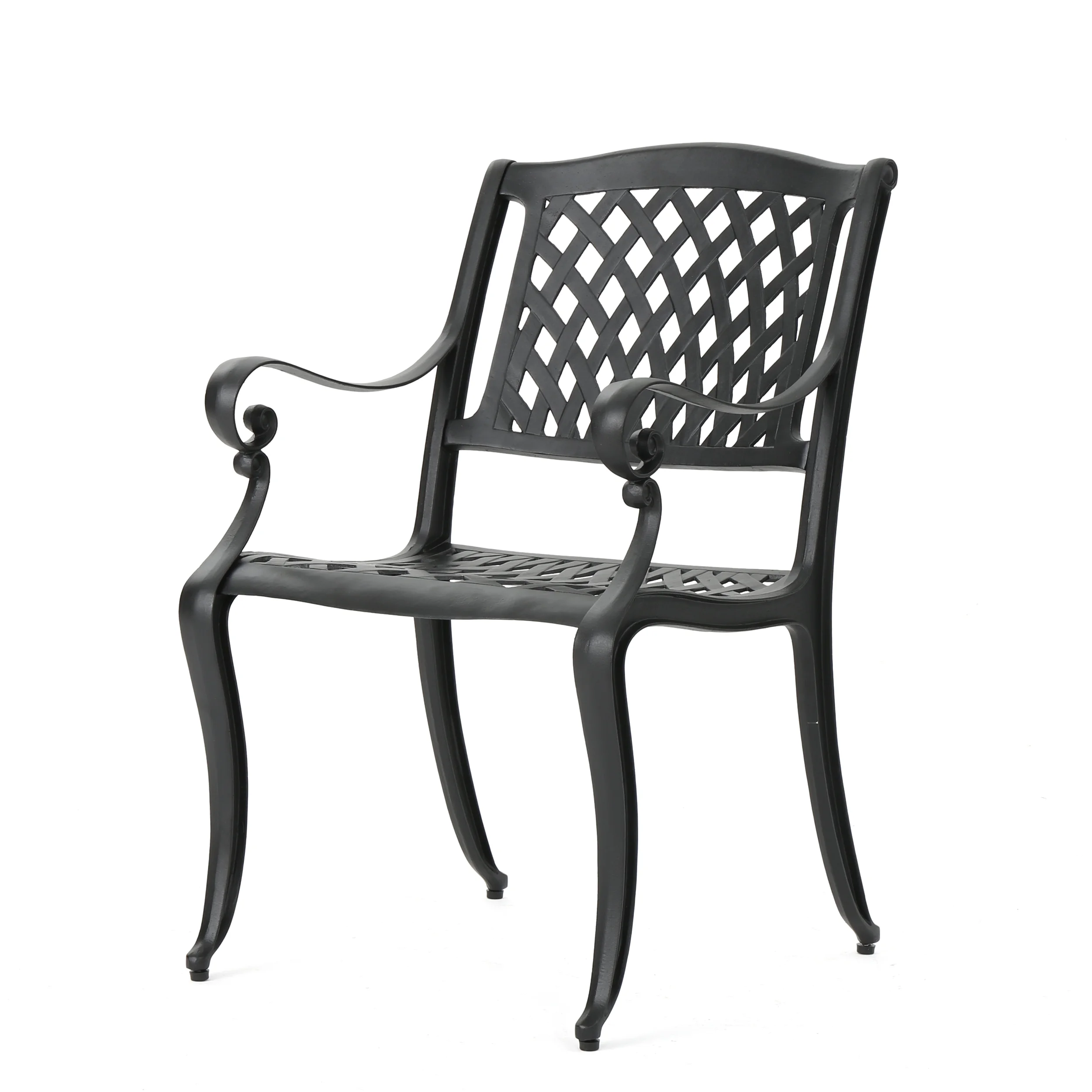 22 in,Grid Chair,These Durable, High-quality Chairs Are Made of Cast Aluminum with Mesh Backrests and Seat Rest,Provides A Sturdy, Weather-resistant Frame,backyard,courtyard,deck Space