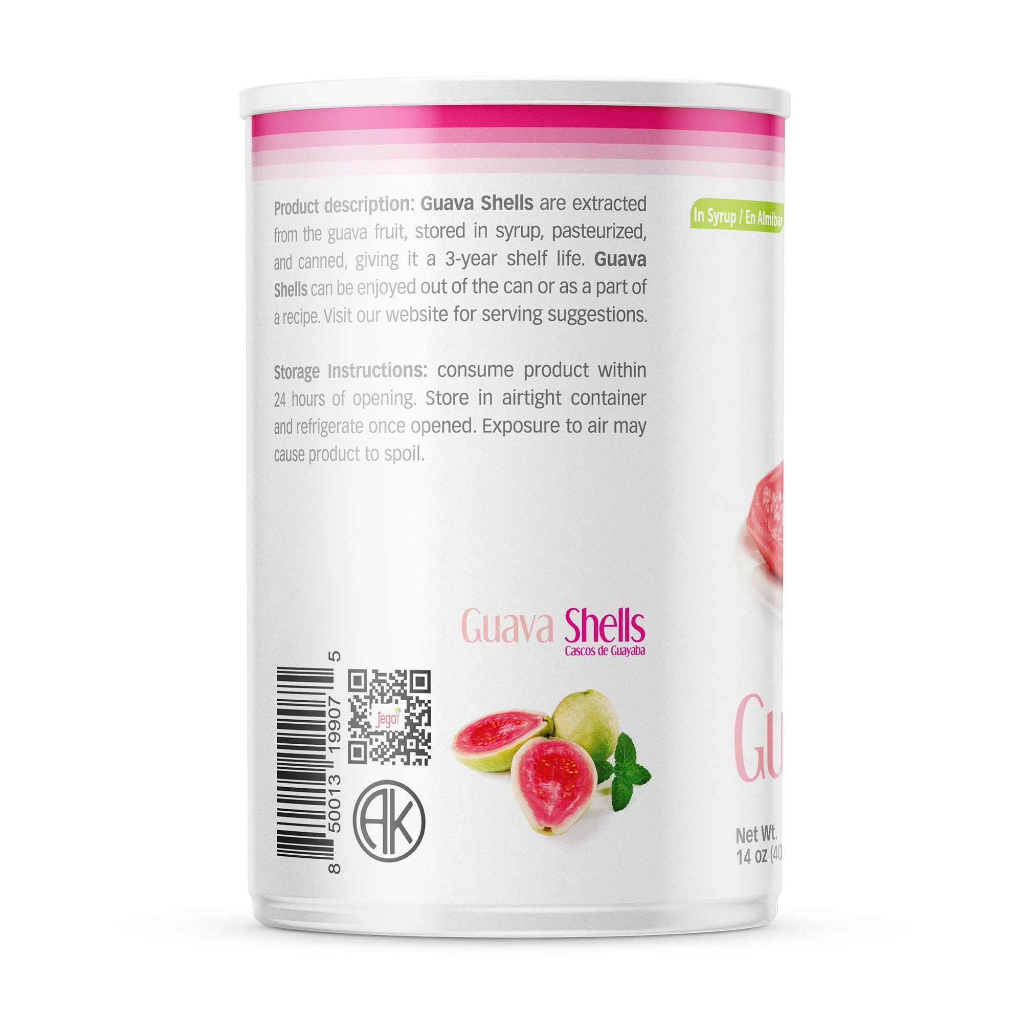 Jego Guava Shells in Syrup, Gluten Free, 14oz (Pack of 3)