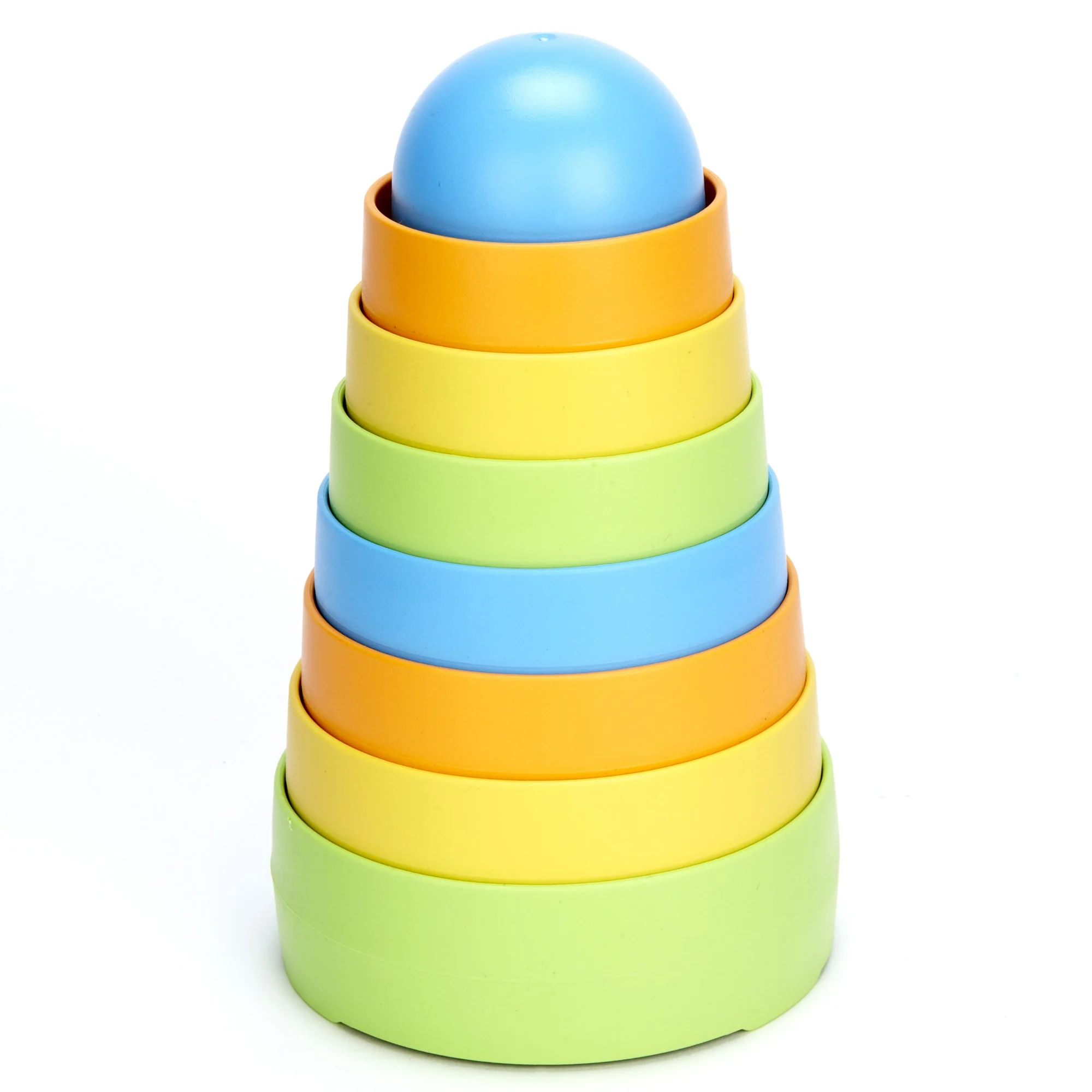 Green Toys: My First Stacker - 8 Pieces, Pastel Colors, Nesting & Stacking Toy, Educational Toy, Recycled Plastic, Kids-Toddler-Baby Ages 6 Months+