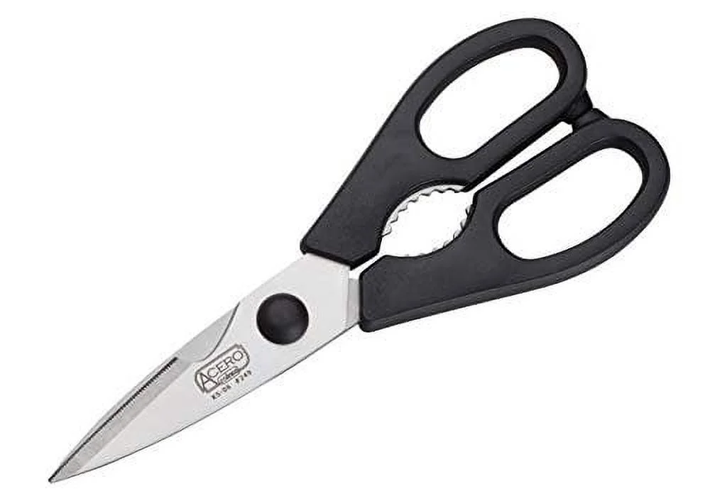 Winco KS-06, 11 Inches Black Stainless Steel Detachable Kitchen Shears with Plastic Handle, Kitchen Scissors, Meat Trimming Shears
