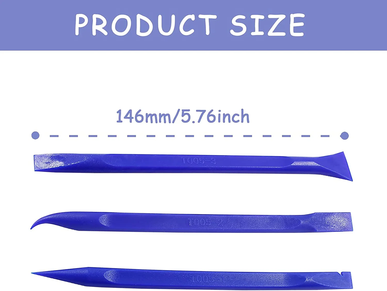 18Pcs Plastic Scraper Cleaning Tool Non-Scratch Carbon Fiber Multi-Purpose Stiff Scraper Pen-Shaped Scraper Tool for Paint, Stickers Label, Food, Tight Spaces, Crevices, Kitchen (Blue)