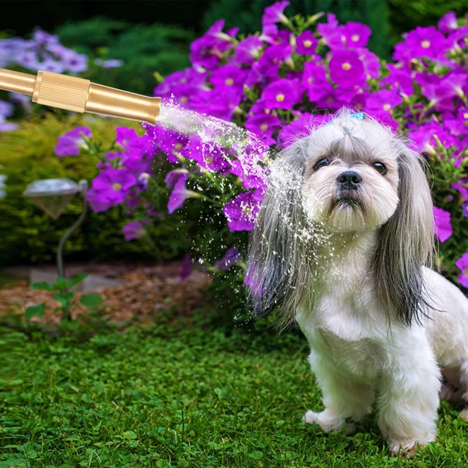 YHAIOGS 3 inches Copper Garden Hose High Pressure Nozzle Hose Nozzle Twisted Water Hose Nozzle