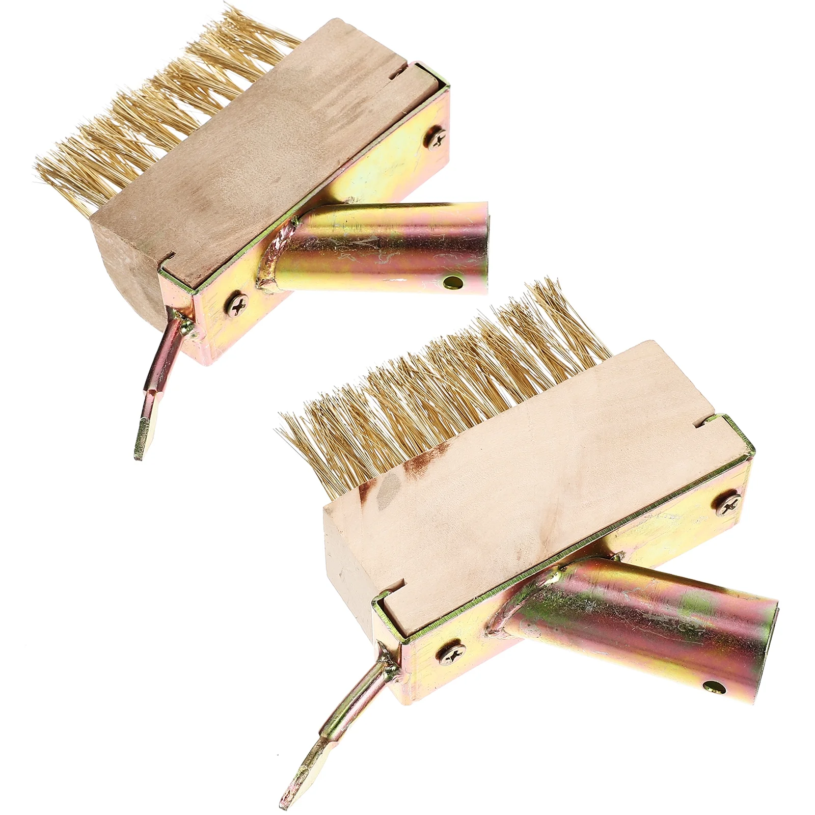 HOMEMAXS 2pcs Steel Wire Brush Manual Weeders Garden Wire Brush Yard Tools Weeding Tool