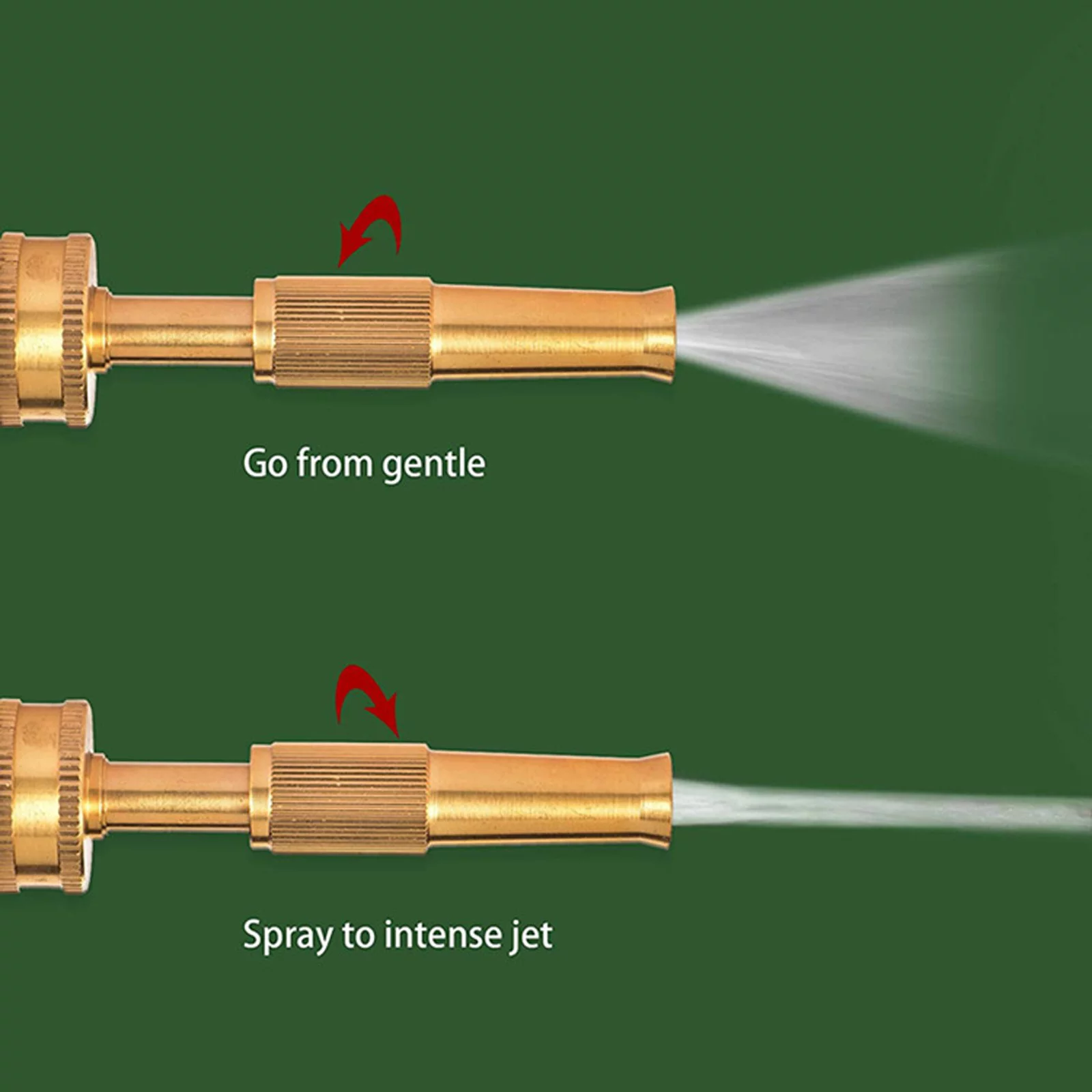 Bnnlsa Water Sprinklers Garden Hose Sprayer Nozzle Adjustable Garden Brass Nozzle with 4 Point Hose Car Washing Watering Water Irrigation Tool Nozzle