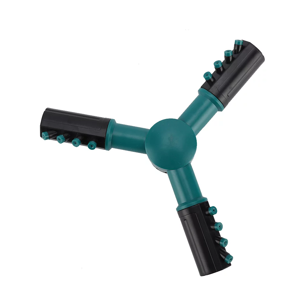 Garden Irrigation-Three-way Spray Head 360 Degree Rotating Sprinkler Garden Irrigation (Dark Green)