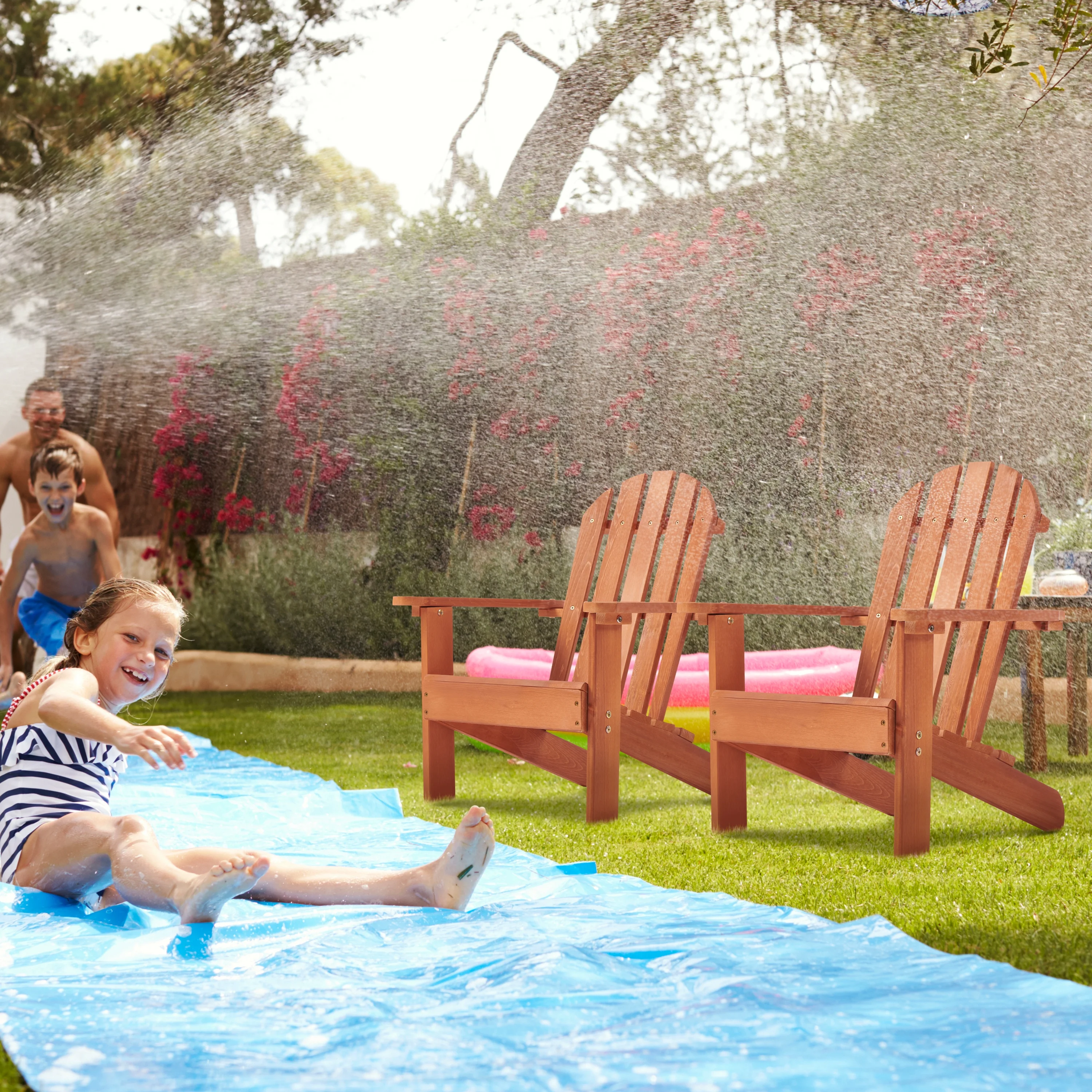 Ufurpie Kids Outdoor Wooden Adirondack Chair for Patio/Garden/Backyard/Pool,for Ages 3-8