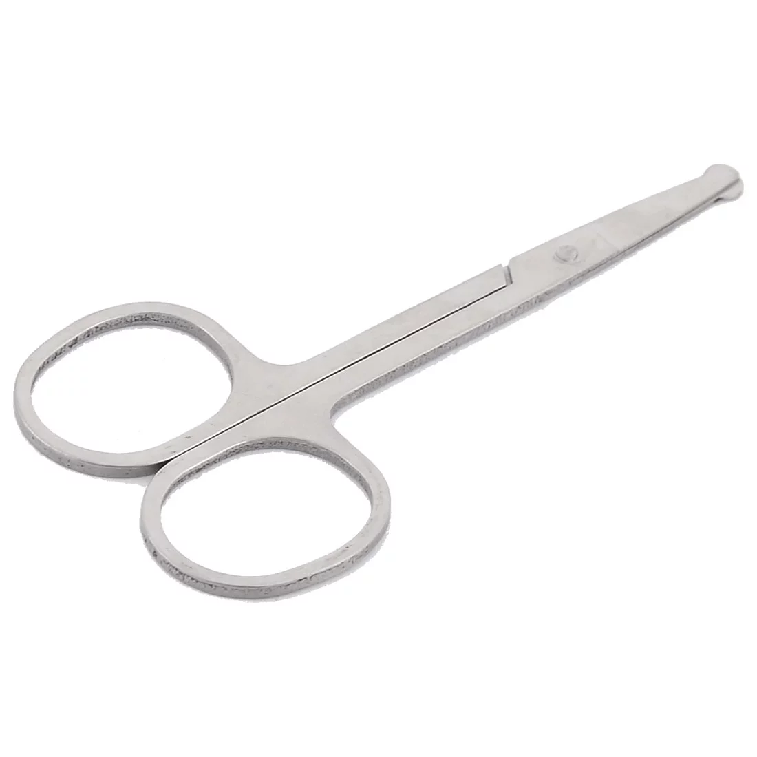 Stainless Steel Round Tip Facial Mustache Nose Hair Scissor Cutter Trimmer