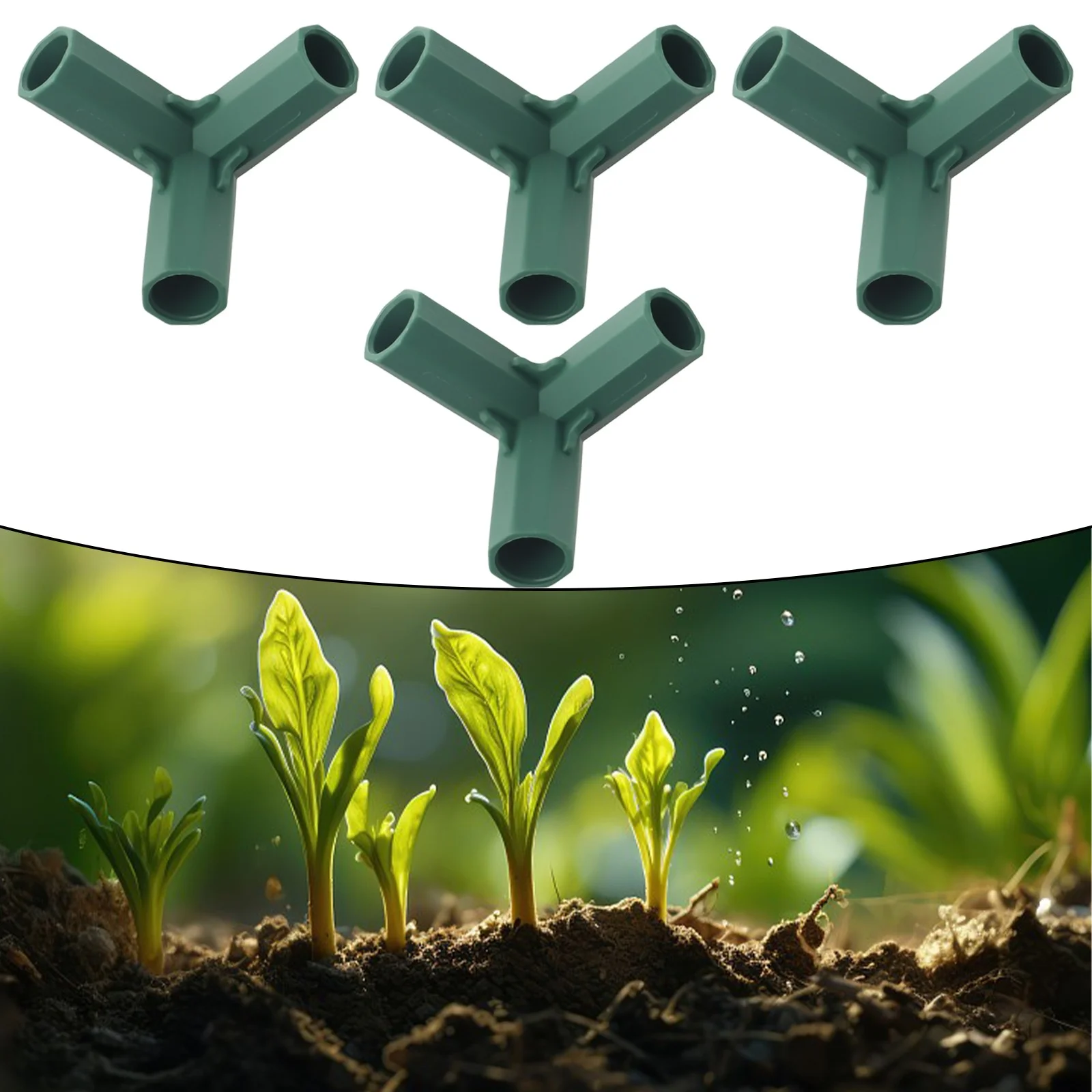 Plastic Structure Connectors Green Outdoor Garden Greenhouse Pole Joints Adapter
