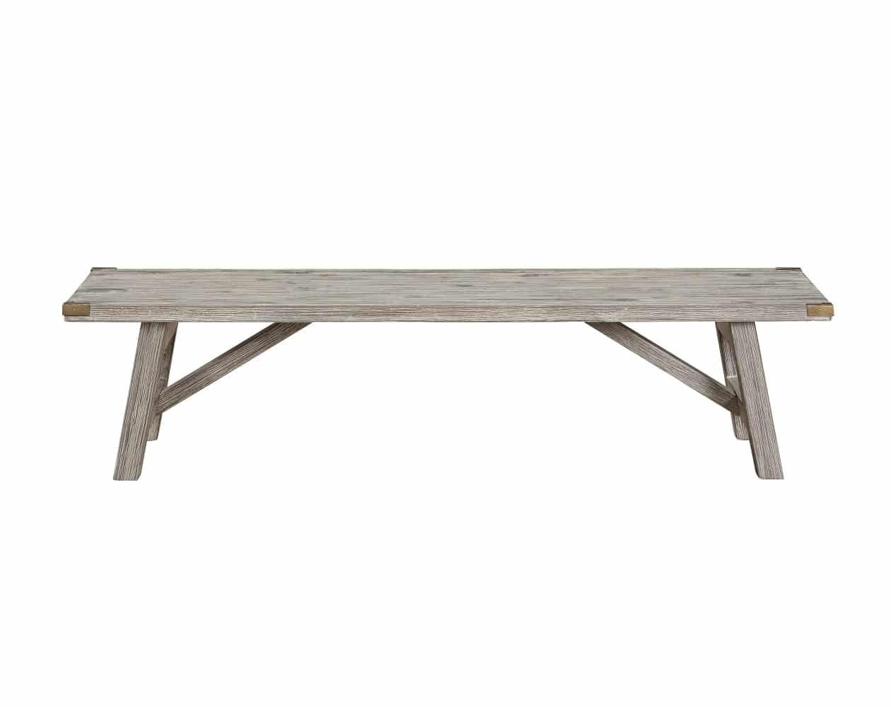 Kit 44 Inch Rectangular Planter Stand with Metal Accents Flared Legs Gray - Saltoro Sherpi