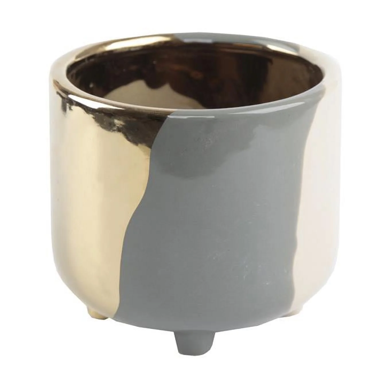 Flora Bunda CT556E-GY 4.8' 3-TONE FOOTED CERAMIC PLANTER