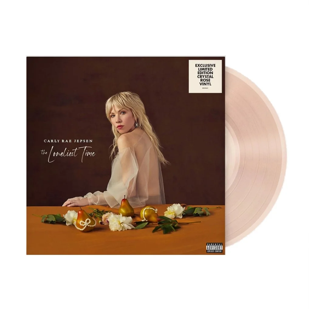 Carly Rae Jepsen - The Loneliest Time Limited Edition Crystal Vin Rose Color Vinyl LP + Signed Art Card