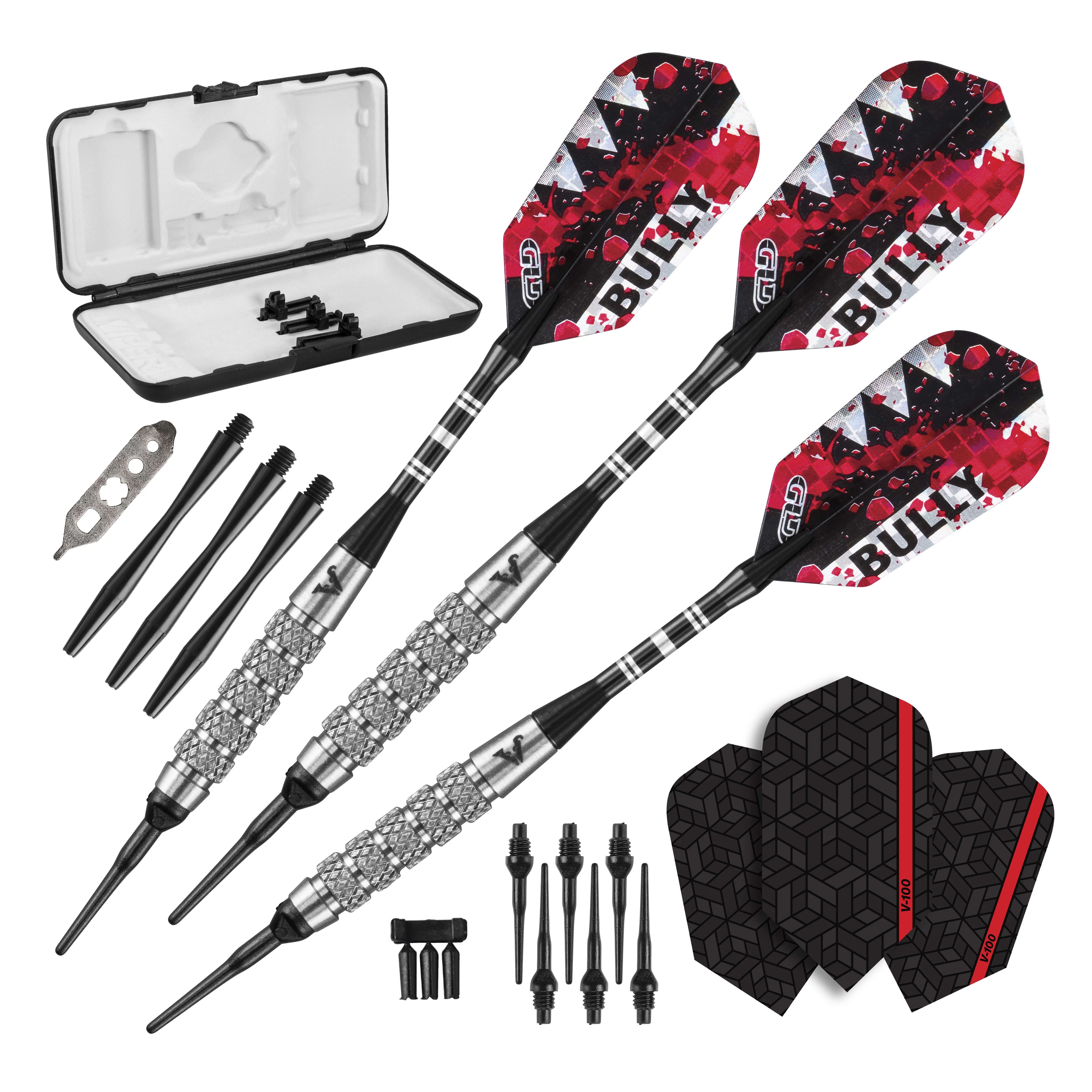 Viper Bully 80% Tungsten Professional Soft Tip Dart Set, 18 Grams