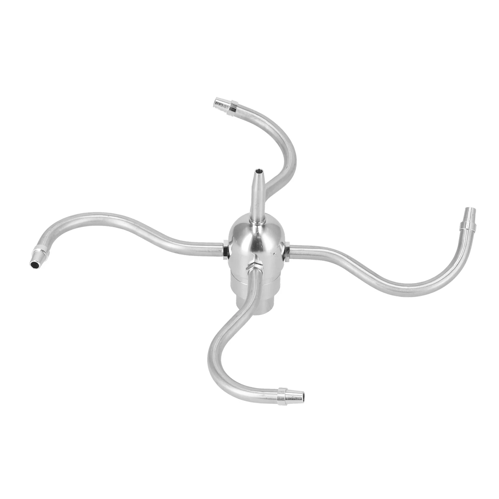 Verdant Touch Stainless Steel Rotating Sprinkler DN25 G1 Female Thread Waterscape Rotating Nozzle Stainless Steel 4 Arm Sprinkler Rotating Fountain Sprinkler