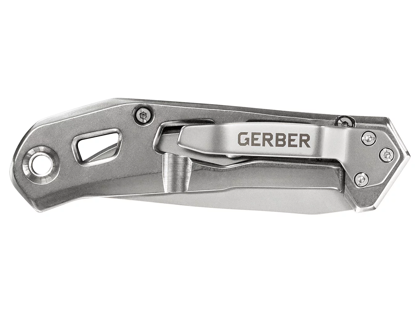 Gerber Airlift Folding Knife, Plain Edge, Silver