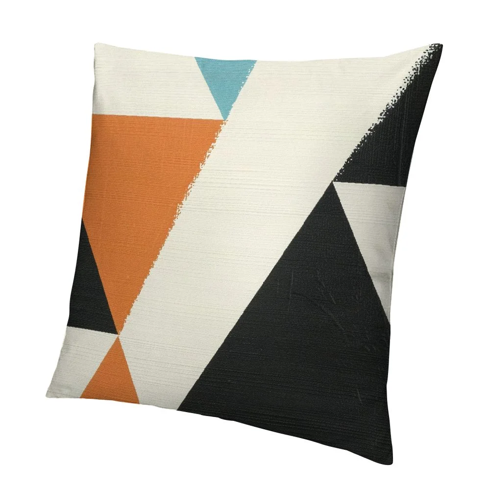 Ollo0ord  Colorful Geometry Throw Pillow Covers Black Brown Geometric Decorative Pillowcase for Sofa Couch Bed Chair Car Luxury Modern Art Cushion Case Soft Outdoor Pillows Covers White