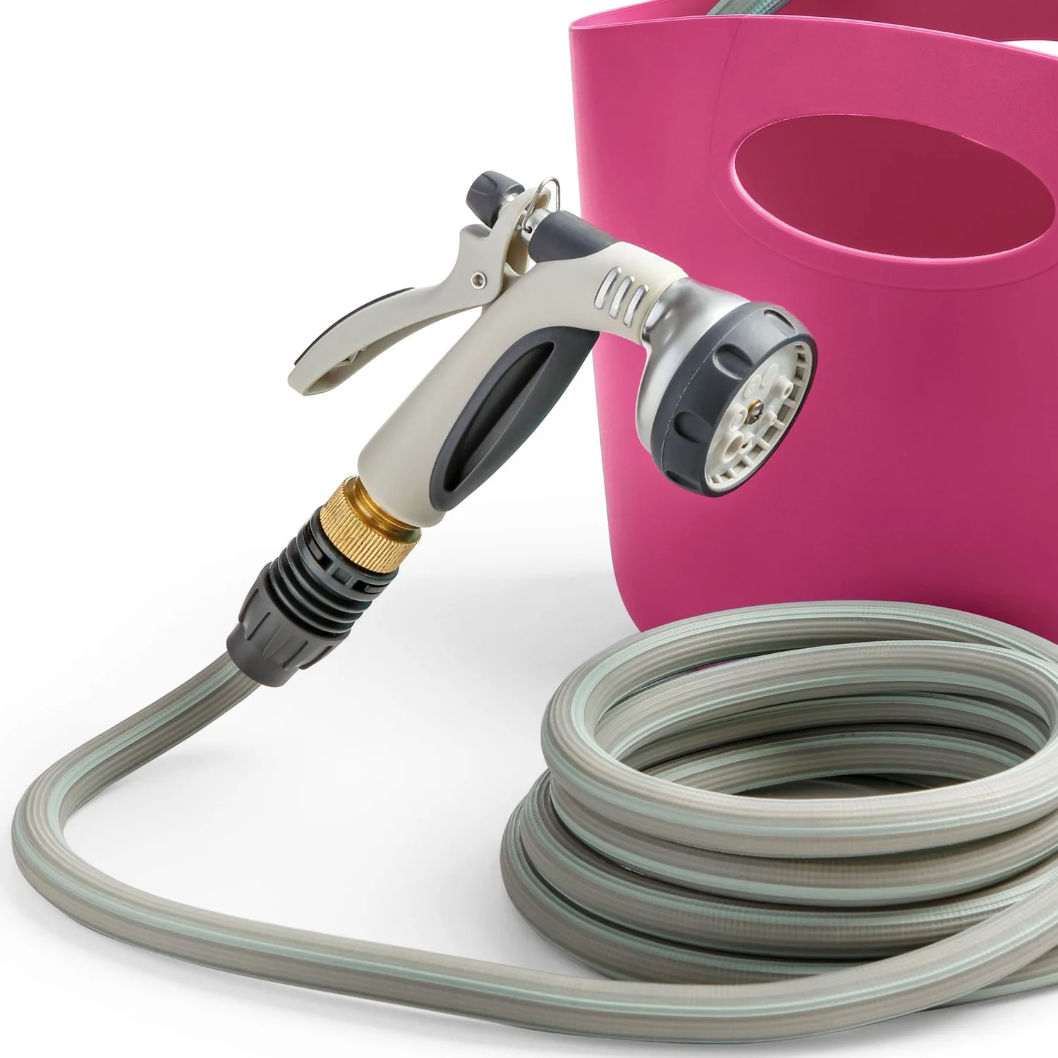 GF Garden  50 ft. Aquago Self Expandable Hose Kit, Fuchsia