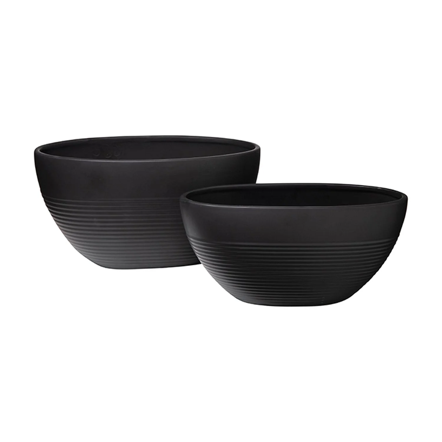 Urban Trends Ceramic Low Pot Oval