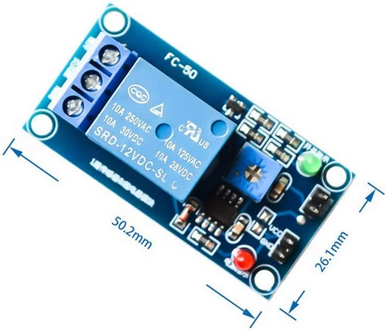 Treedix 12V Soil Humidity Sensor Relay Control Module Soil Moisture Control System Automatic Watering