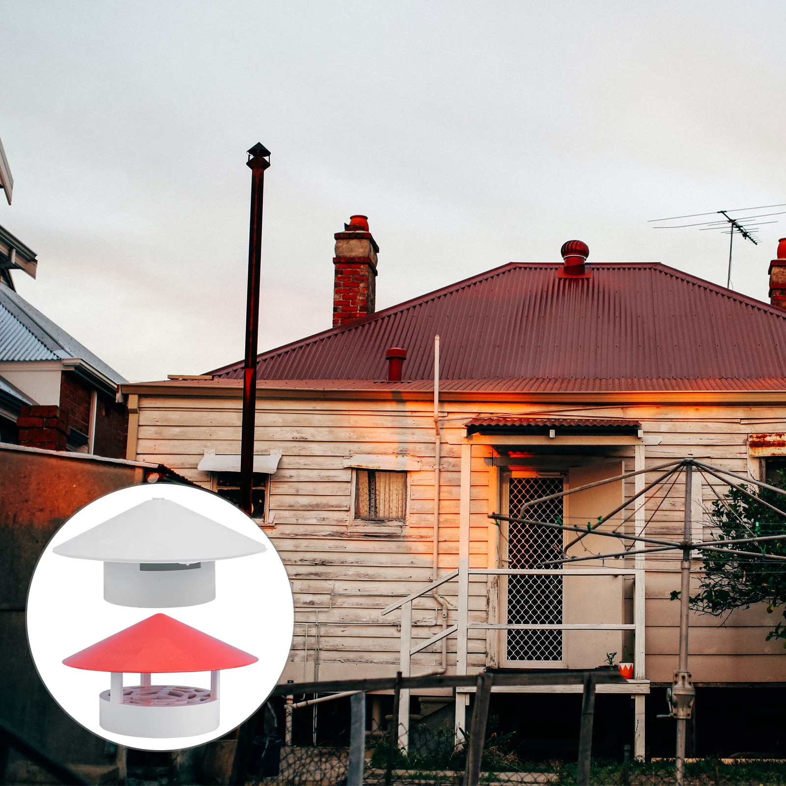 Gongxipen 1pc Chimney Rainproof Cover Smokestack Waterproof Smoke Funnel Rainproof