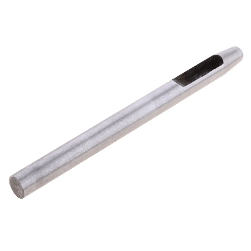 figatia 2xSteel Round Hollow Punch Hand Tools Hole Punching Leather Gasket 5.0mm 2 Pcs