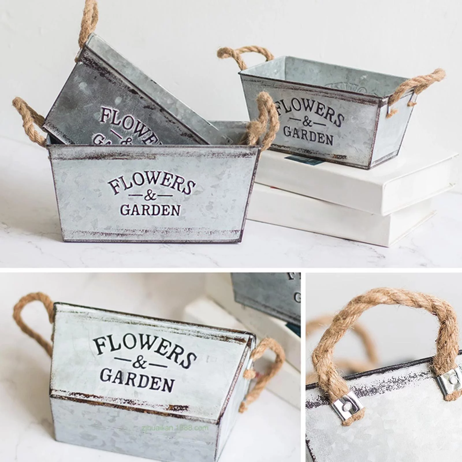 Iron Planter Pot Flower Pots Plant Planter Rustic S