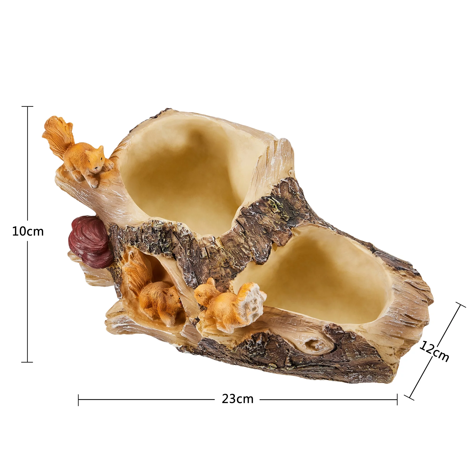 Cute Plant Pots Animal Decor Resin Stone Dead Wood Decorative Flower Pots Funny Succulent Planter Ornament for Home Garden Office