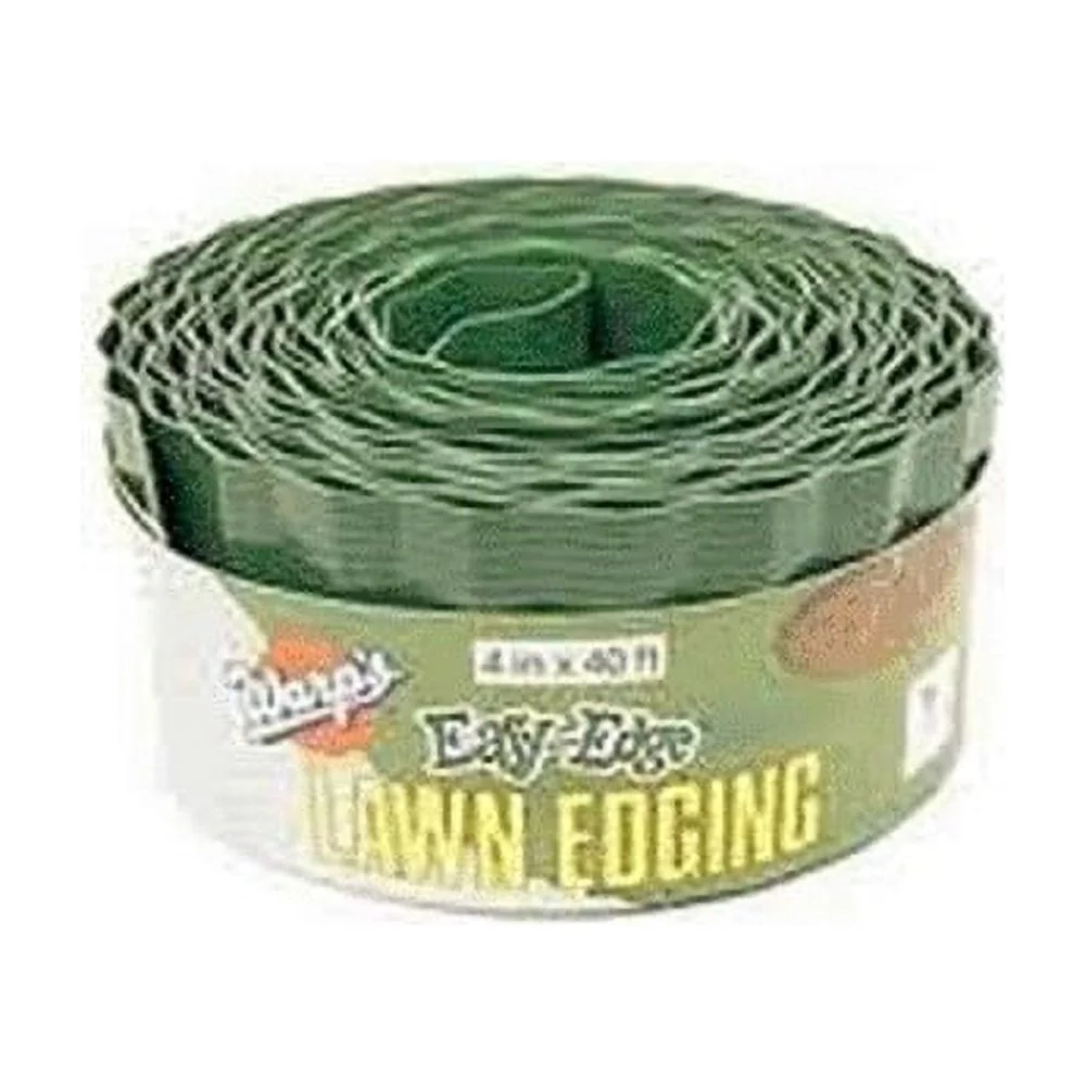 Warp's Easy-Edge LE-420-G Lawn Edging, 20 ft L, 4 in H, Plastic, Green