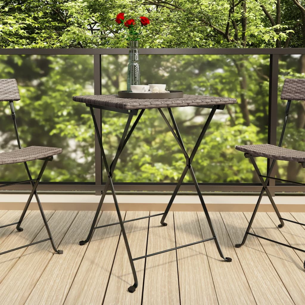 Tomshoo Folding Bistro Table Gray 21.7