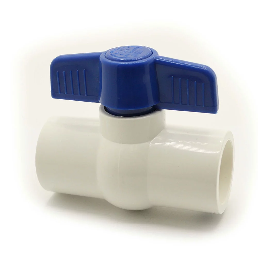 Thrifco 6415412 1 Inch Slip PVC Ball Valve - Blue Handle (Economy)