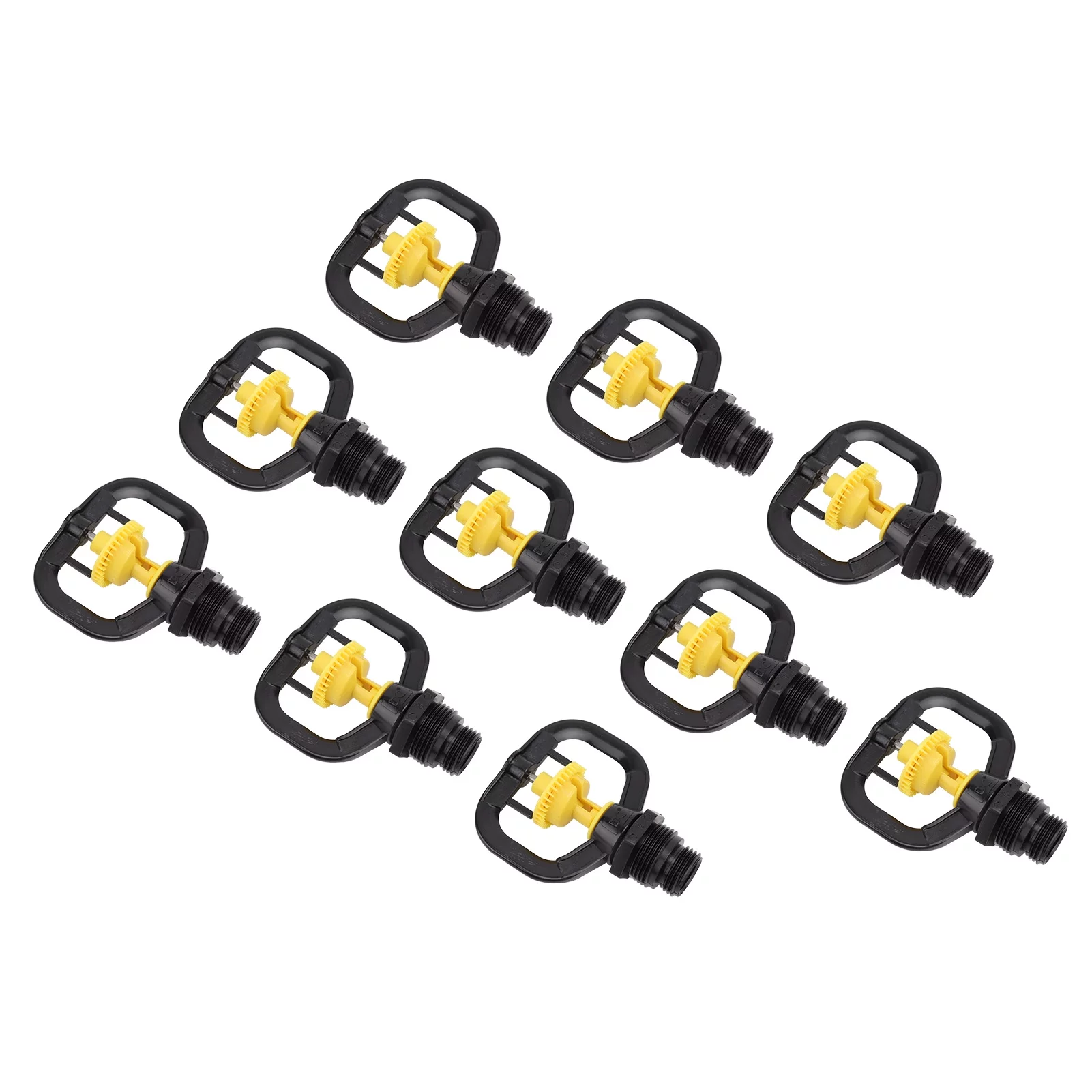 YUMILI Garden Irrigation Sprinklers - 10PCS Refraction Micro Atomizing Nozzle Rotating Sprinkler Garden Irrigation Rotating Misting Nozzle G1/2 G3/4 Male Thread