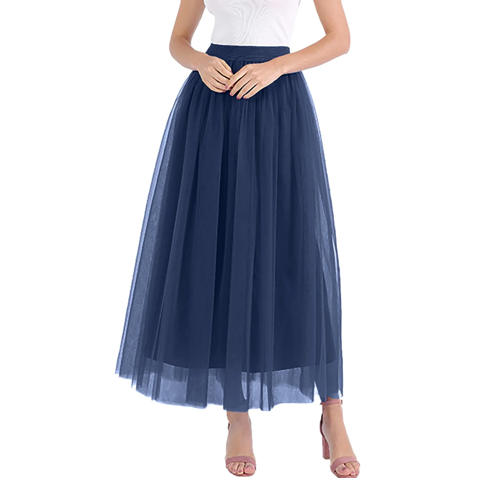 Summer Mini Skirt Tiered Layered Mesh Ballet Prom Party Tulle Tutu A Line Midi Skirt Skirt Sets For Women