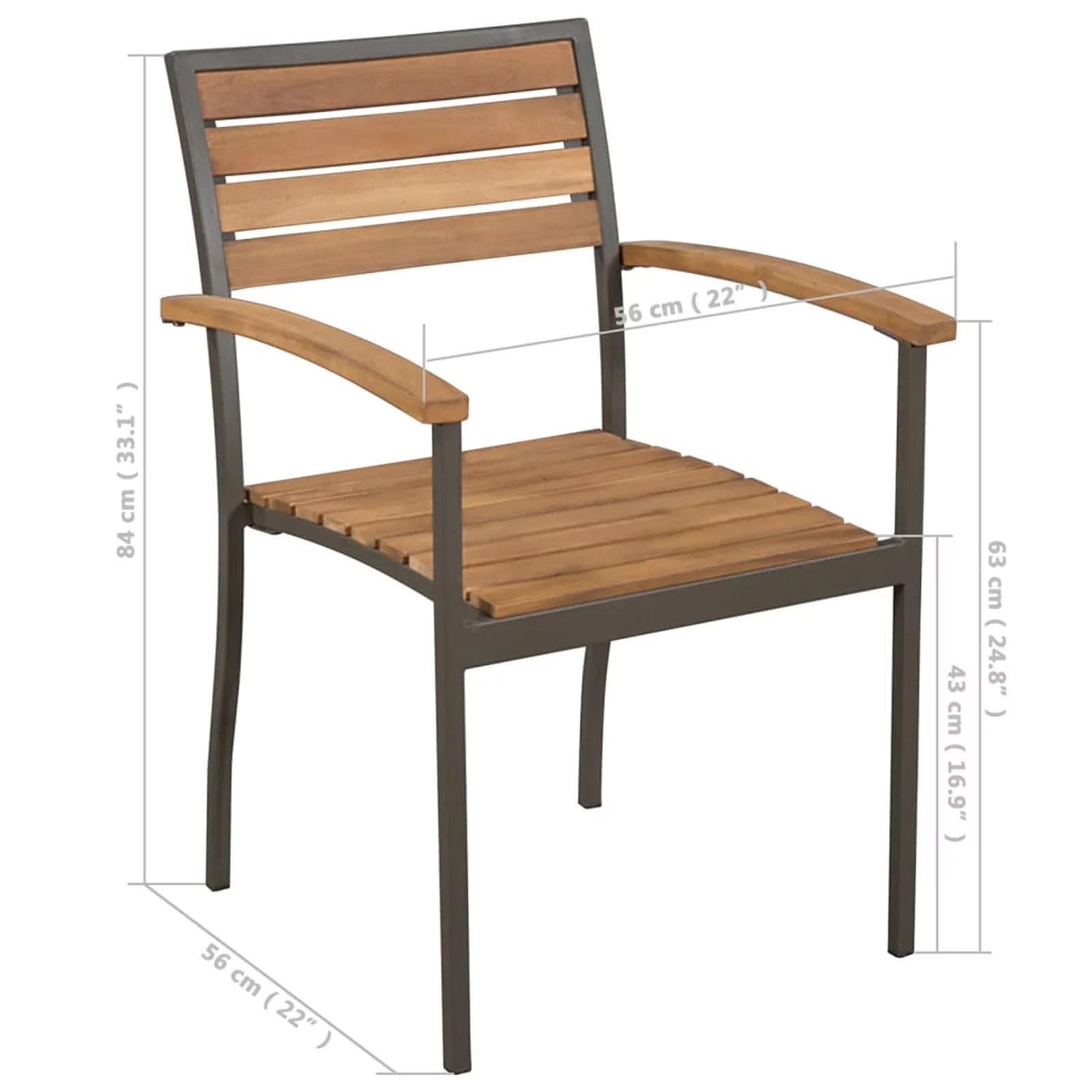 Irfora parcel,Patio Chairs Wood And Steel 2 Pcs Patio Furniture Wood Chairs Furniture Chairs Patio Furniture 22 X FurnitureDeck Ciadaz SteelChair 2 Piece Patio Poolside22
