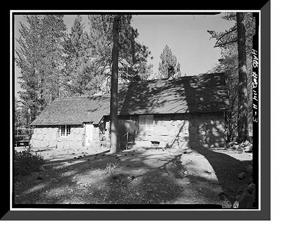 Historic Framed Print, Lassen Volcanic National Park, Manzanita Ranger Residence, Mineral vicinity, Tehama County, CA - 3, 17-7/8