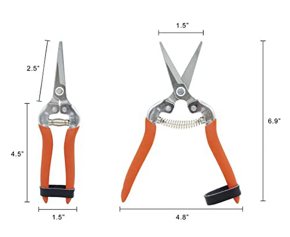 Zenport H300S Harvest Shear, Long Straight Stainless Steel Blade