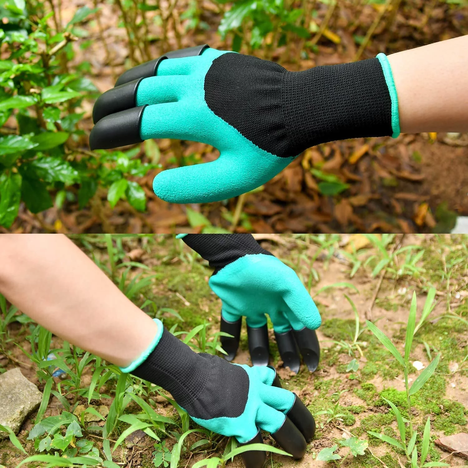 Claw Gloves, Waterproof Garden Gloves for Digging , Best Gardening Gifts for Women (Green Claw 1 Pairs)