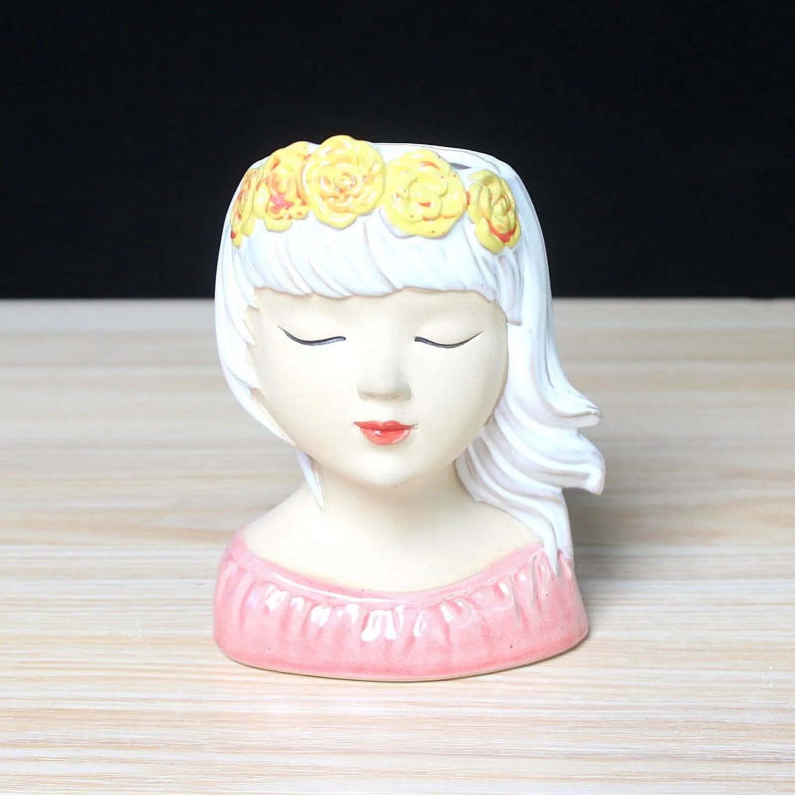 Hand-painted Ceramic Succulent Planter - Emotionally Stable Beauty Flower Pot