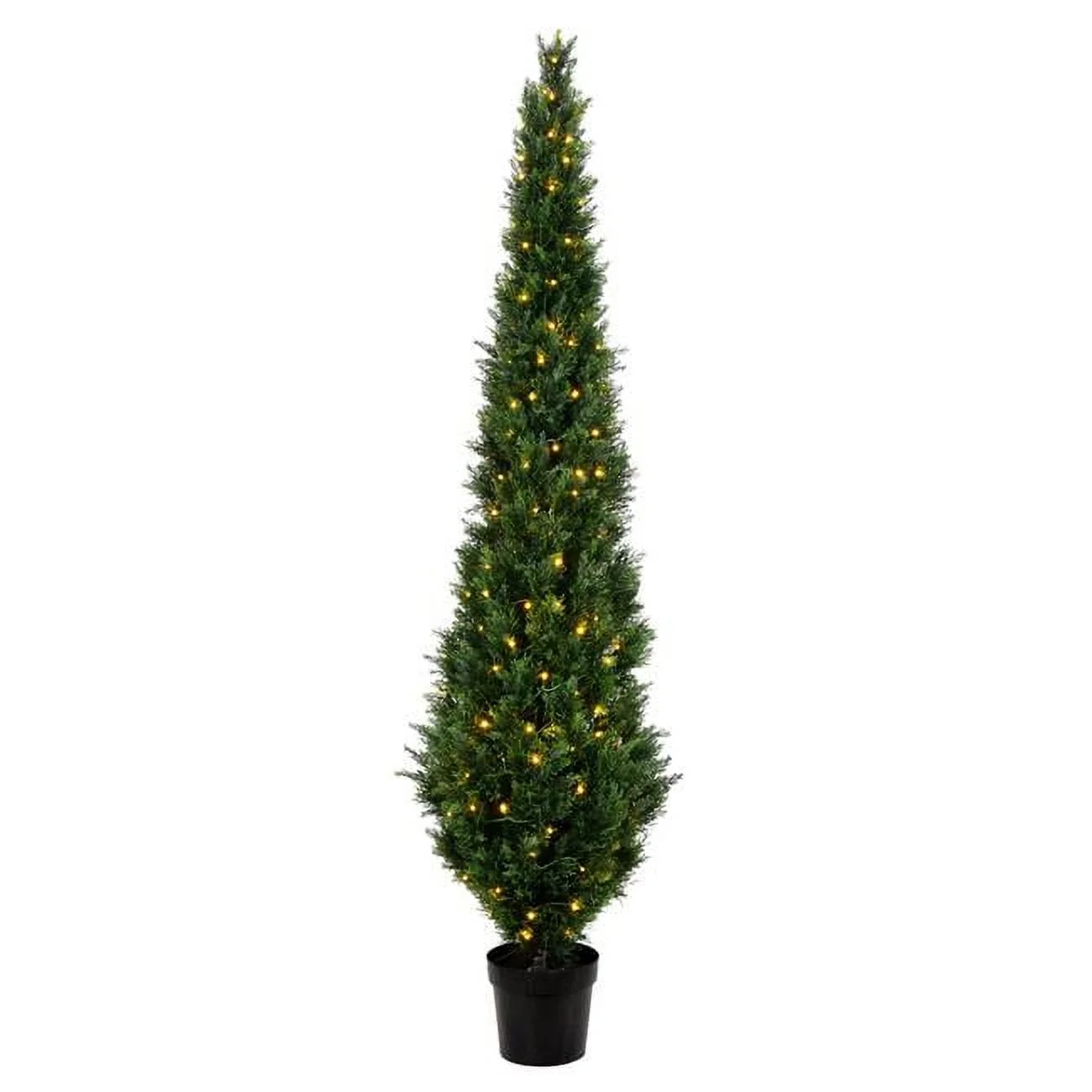 8 ft. Cedar Tree UV 200 Warm White LED Light