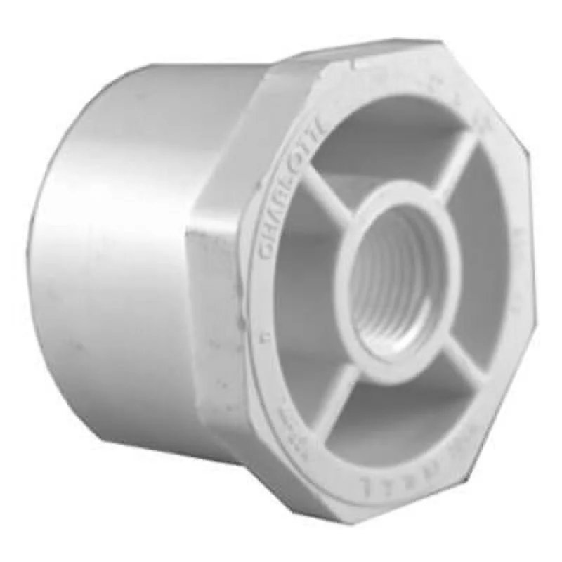 Charlotte Pipe Schedule 40 1 in. Spigot x 3/4 in. Dia. FPT PVC Reducing Bushing (Pack of 25)