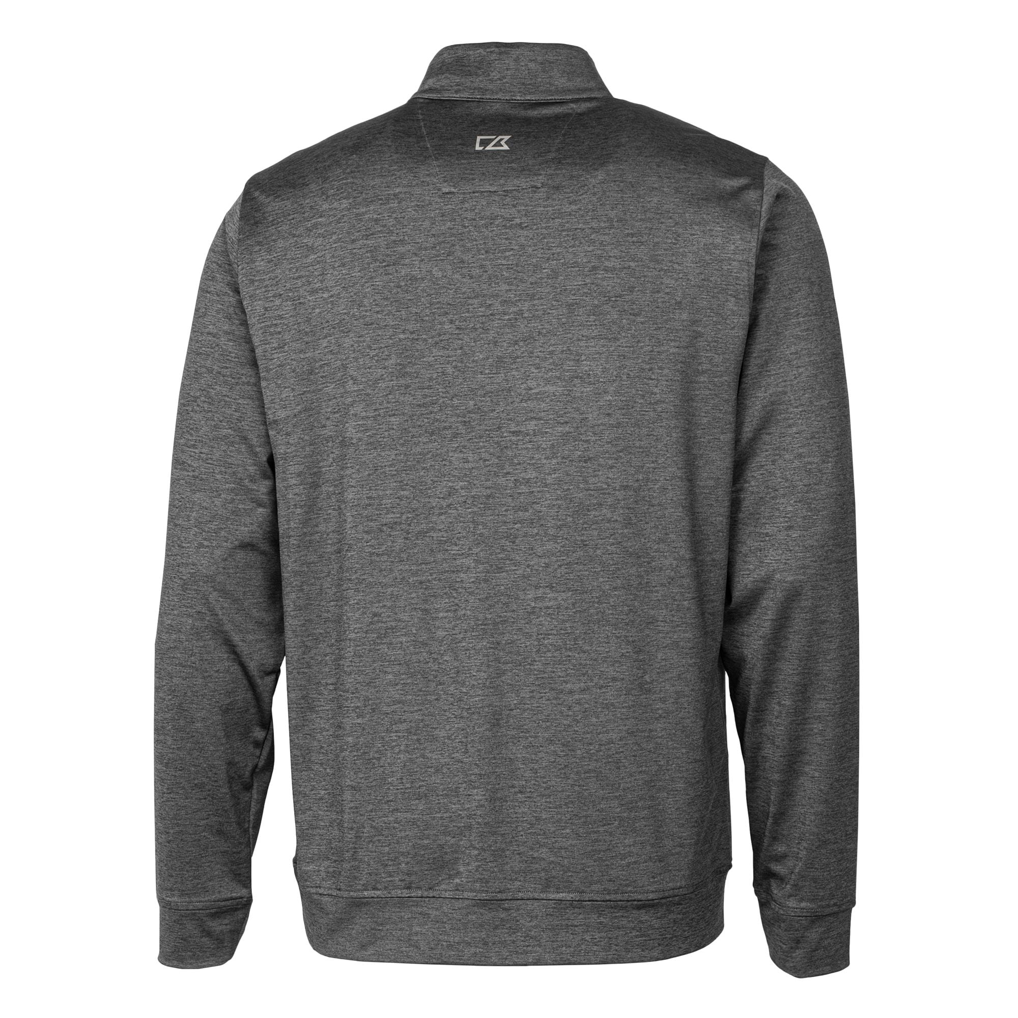 Men's Cutter & Buck  Gray Auburn Tigers Alumni Logo Stealth Heathered Quarter-Zip Pullover Top