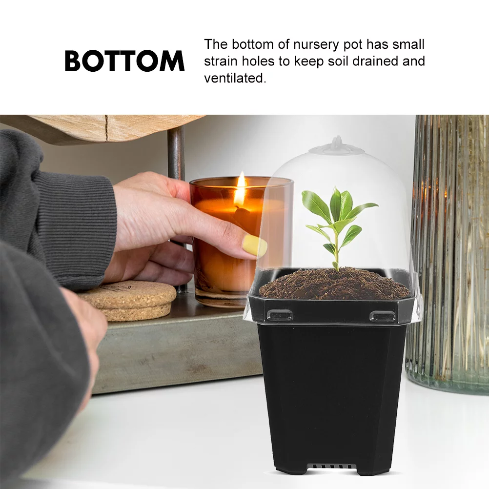 12 Sets Stuffy Flower Pots Planter Pots Small Containers Nursery Starting Pot Small Plant Gardening Flowerpot