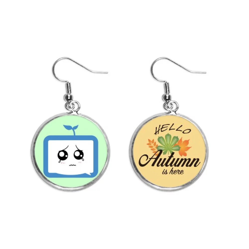 Saplings Injustice Small TV Face Original Ear Dangle Autumn Earring Jewelry