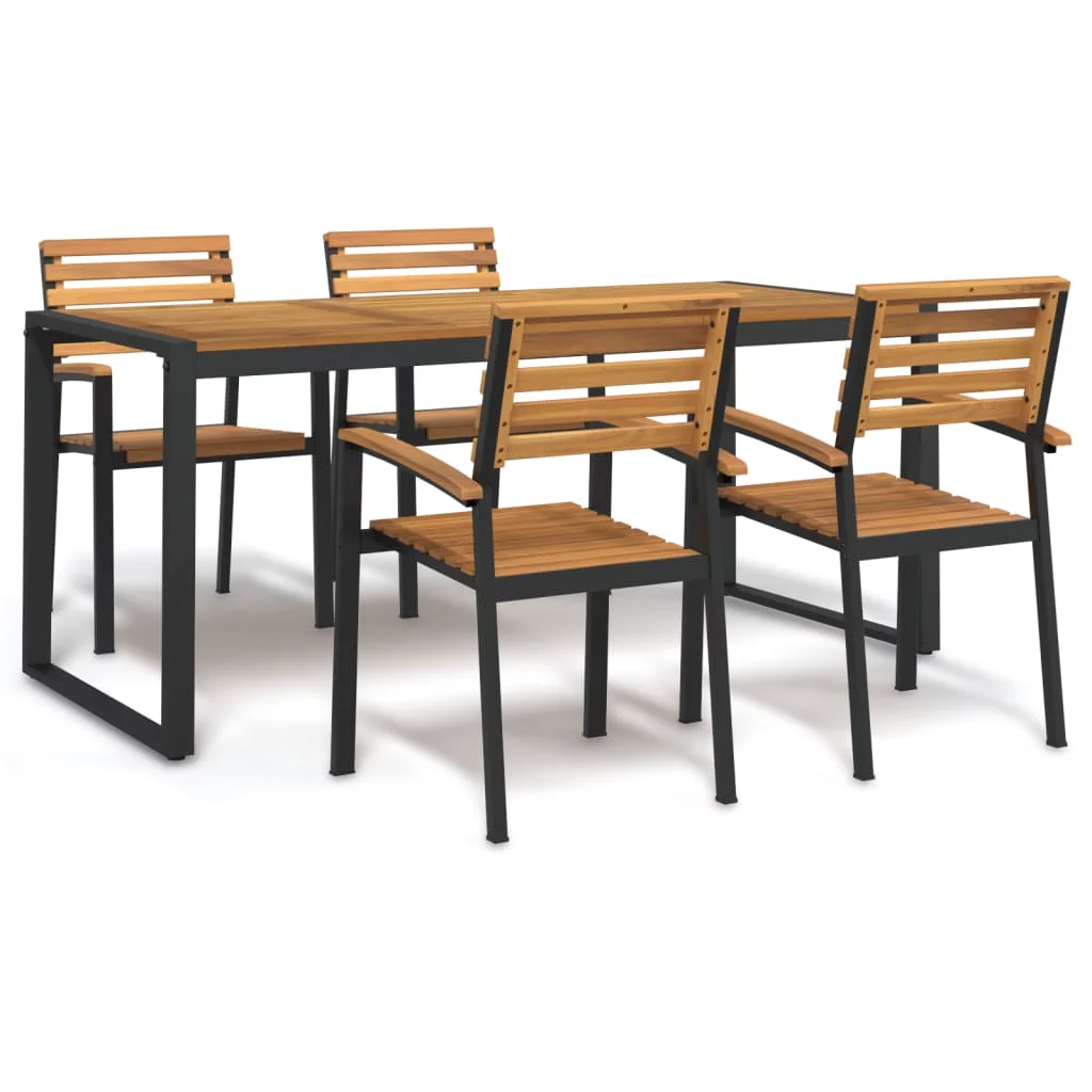 Irfora parcel,5 Piece Patio Piece Patio Set Patio Furniture Set Wood And Metal Table And Chairs 3155410 Chairs Balcony Ciadaz Lawn Furniture Style Rewis Furniture Style E Camerina Barash