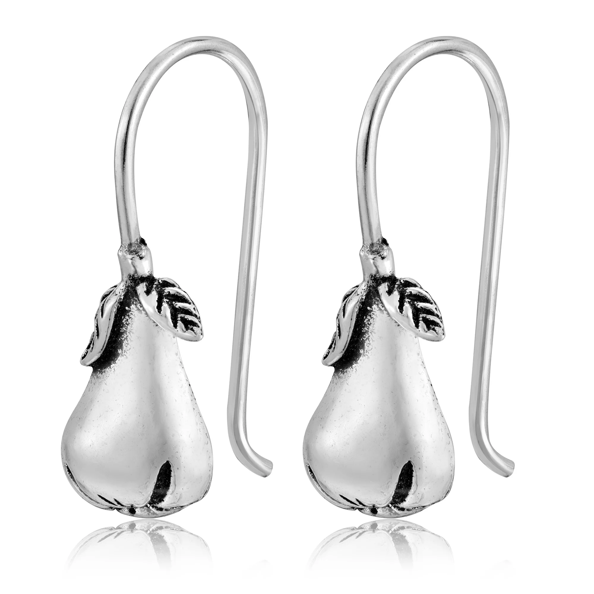 A Fruitful Harvest Sterling Silver Pear Dangle Earrings