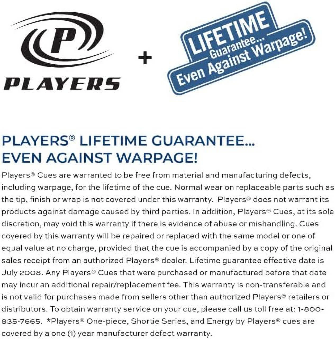 Players 2-Piece North American Hard Maple Billiard Pool Cue Stick