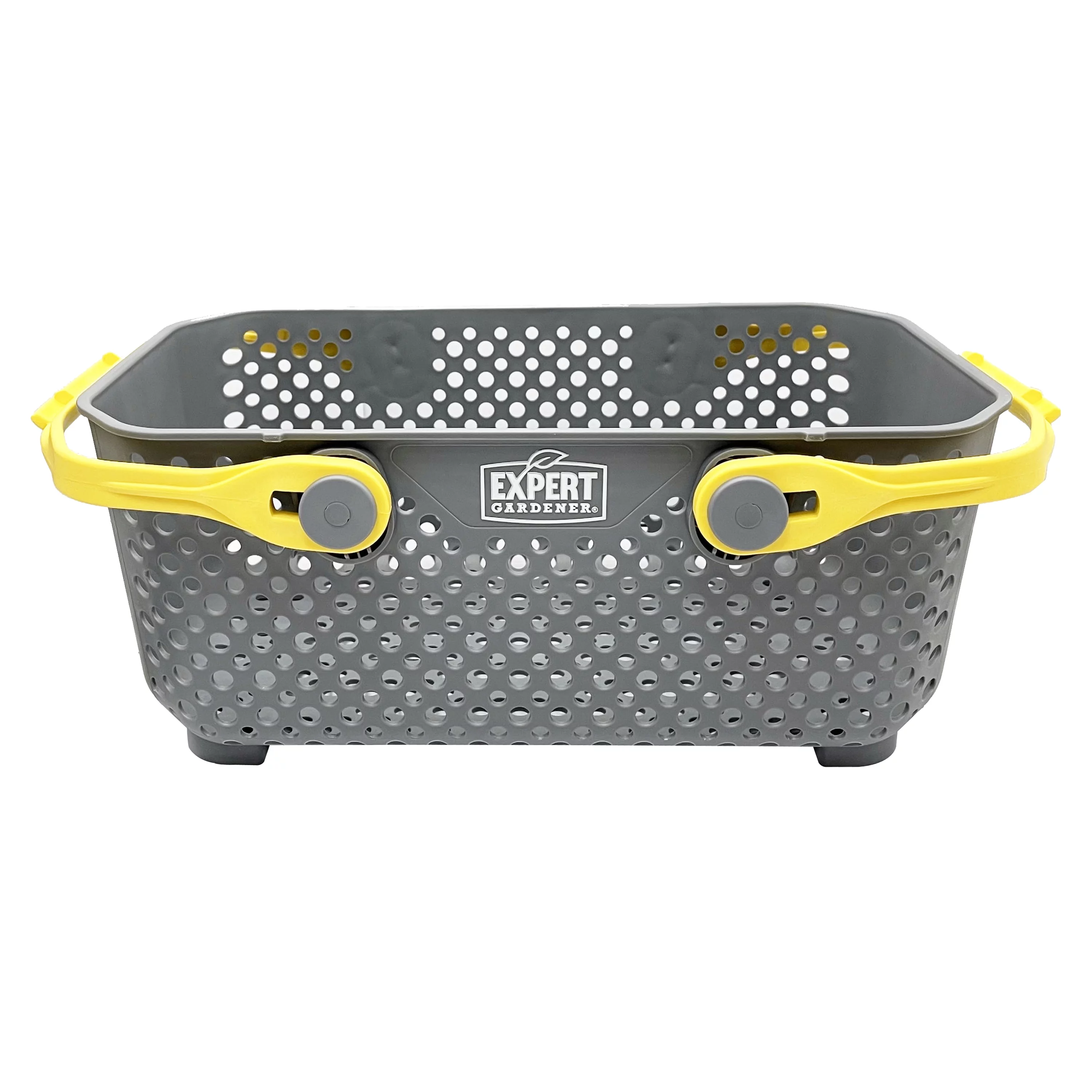 Expert Gardener Gardening Basket with Collapsible Handles, Polypropylene, Gray