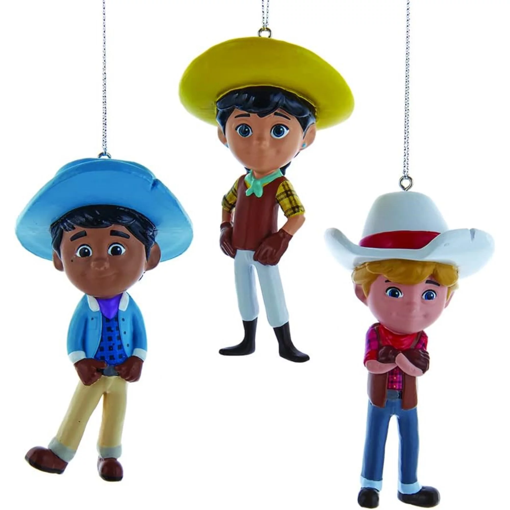 Kurt Alder Dino Ranch Kids Blow Mold Ornament Set, 3 Piece Set, 4