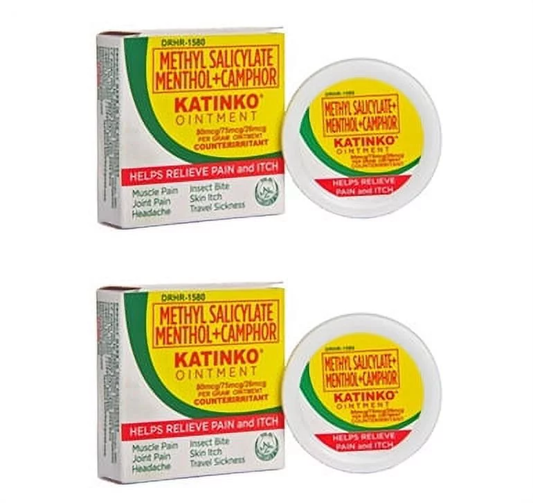 KATINKO Camphor + Menthol + Methyl Salicylate Ointment 10g - 2 JARS